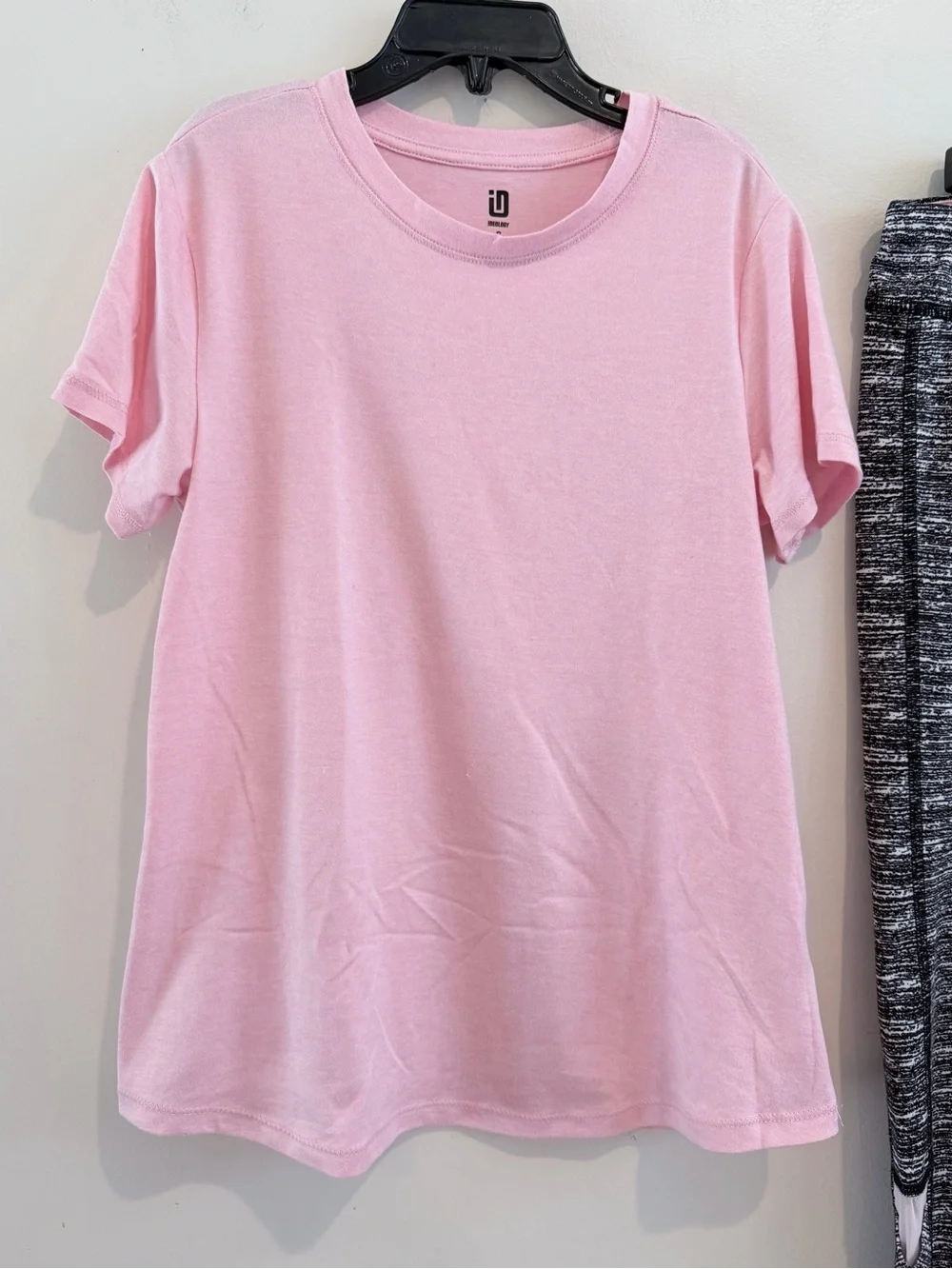 Ideology Pink Tee with Gray Space-Dye Leggings Set